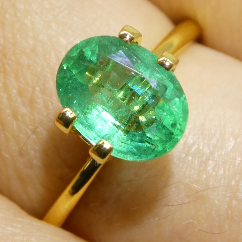 1.73ct Oval Green Emerald from Zambia For Sale 8