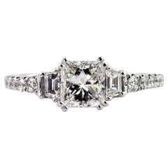 1.73ct Princess Cut Diamond Engagement Ring