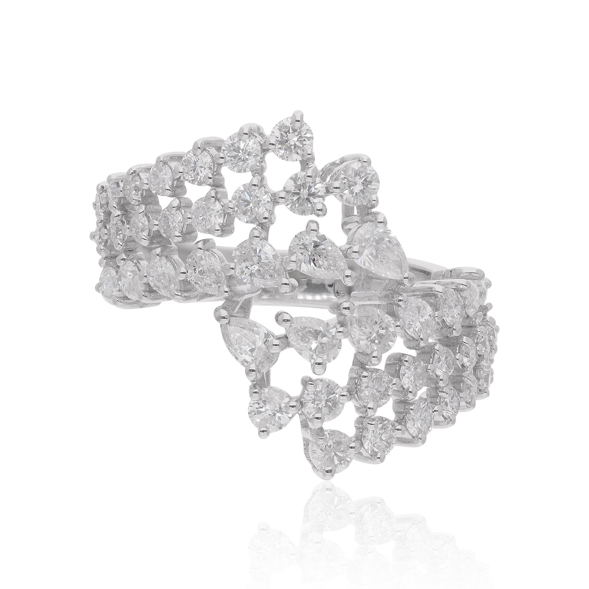 in vendita:  Anello da cocktail con diamante da 1,74 carati in oro bianco 18 carati Gioielli fatti a mano 6