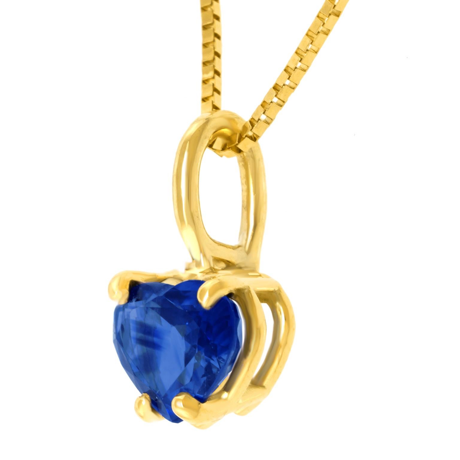 1.74 carat Sapphire Heart Pendant For Sale 2