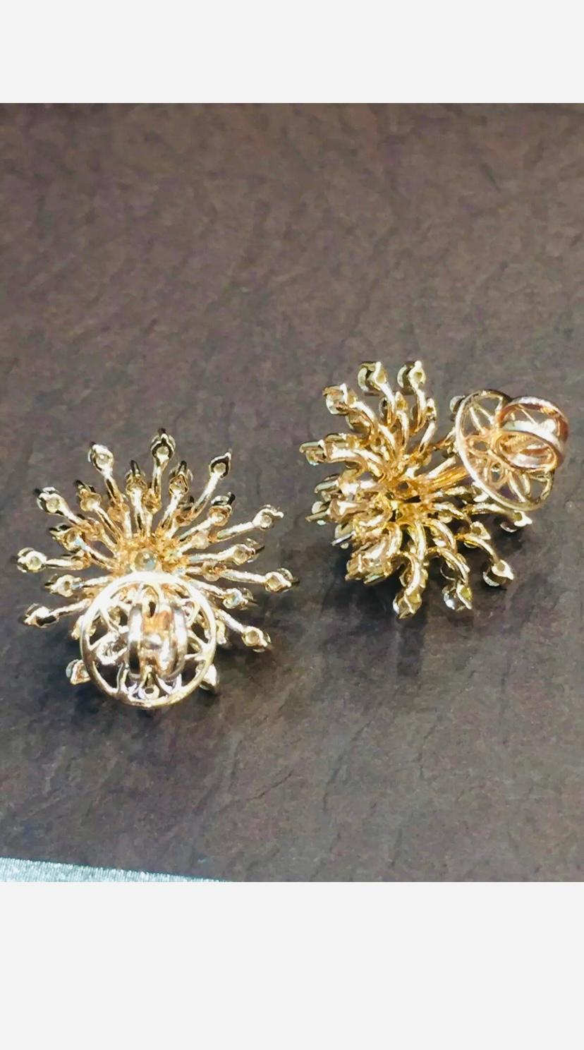 Women's 1.74 Carats Natural Diamonds Rosè Gold  Earrings For Sale