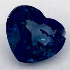 1.74 Ct Blue Sapphire Heart Loose Gemstone