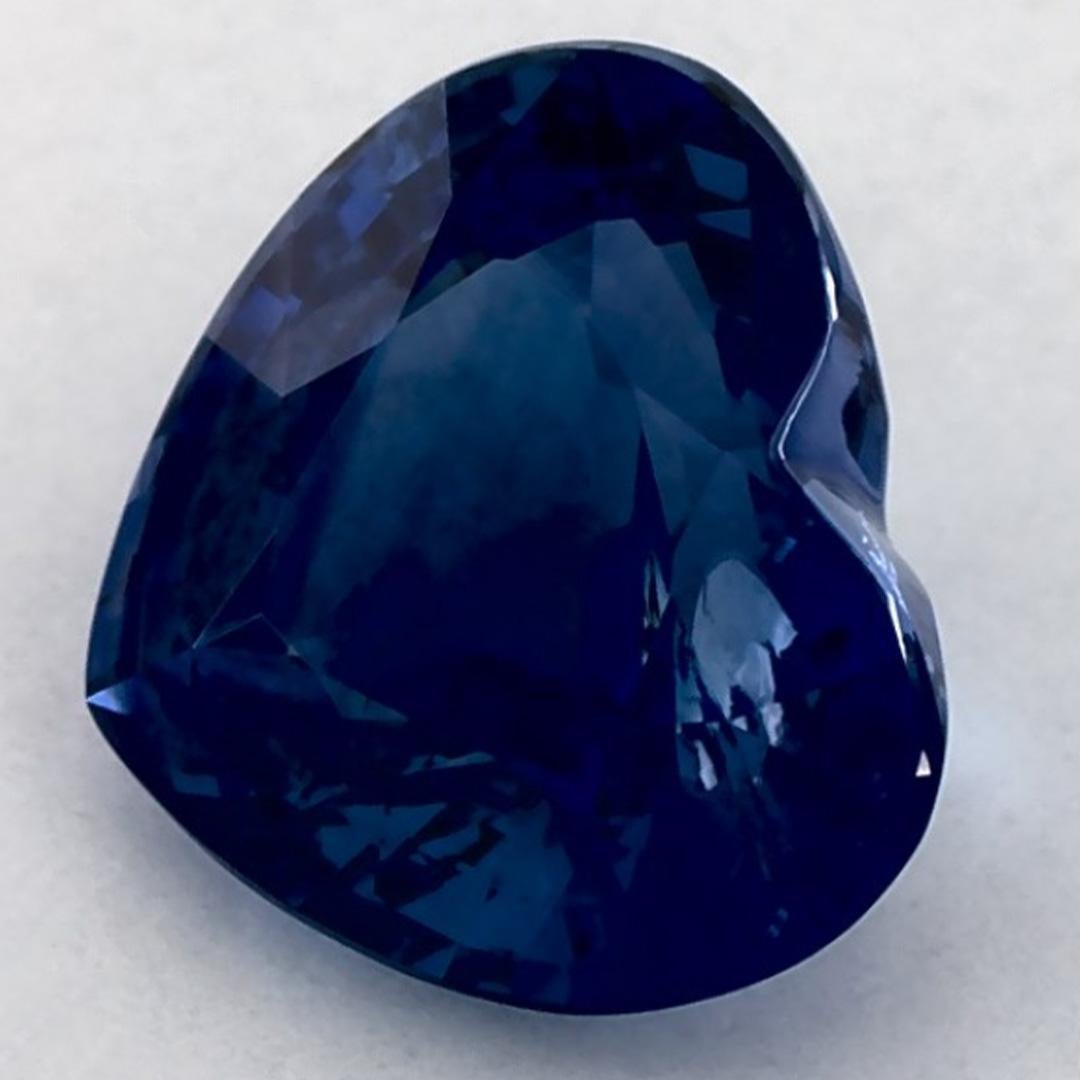 1.74 qt Zafiro Azul Corazón Gema Suelta Corte de corazón en venta
