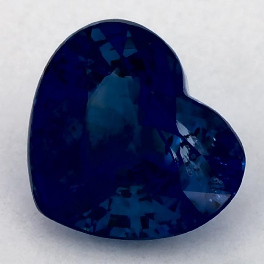 1.74 Ct Blue Sapphire Heart Loose Gemstone