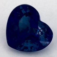 1.74 Ct Blue Sapphire Heart Loose Gemstone