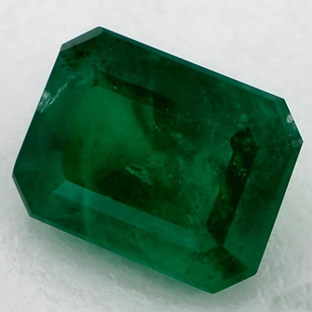 Taille octogone 1.74 Ct Emerald Octagon Loose Gemstone (pierre précieuse en vrac) en vente