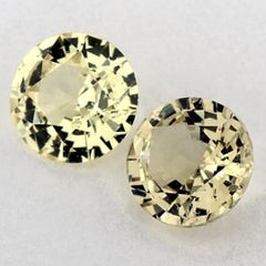 1.74 Ct Yellow Sapphire Round Loose Gemstone (pierre précieuse en vrac)