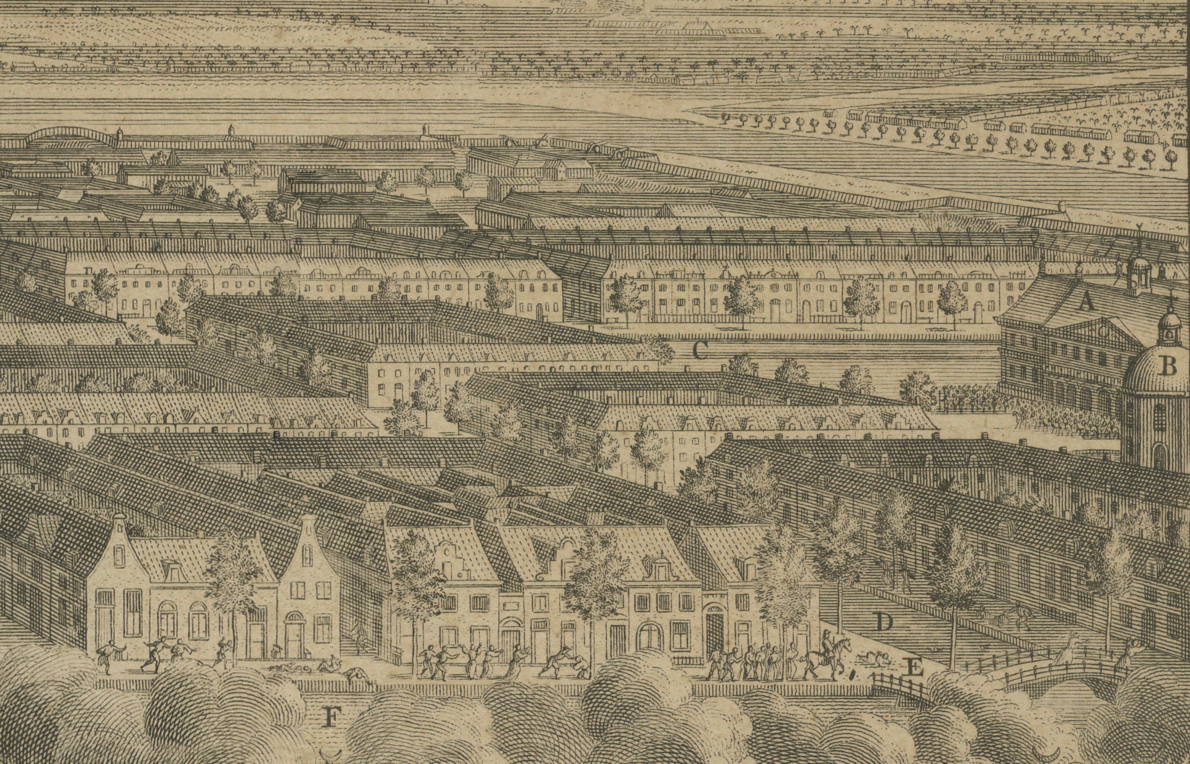 XVIII secolo 1740 Incisione sul massacro cinese di Batavia - Indonesia coloniale olandese in vendita