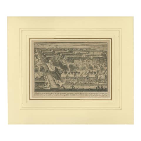 1740 Batavia Chinese Massacre Engraving – Dutch Colonial Indonesia