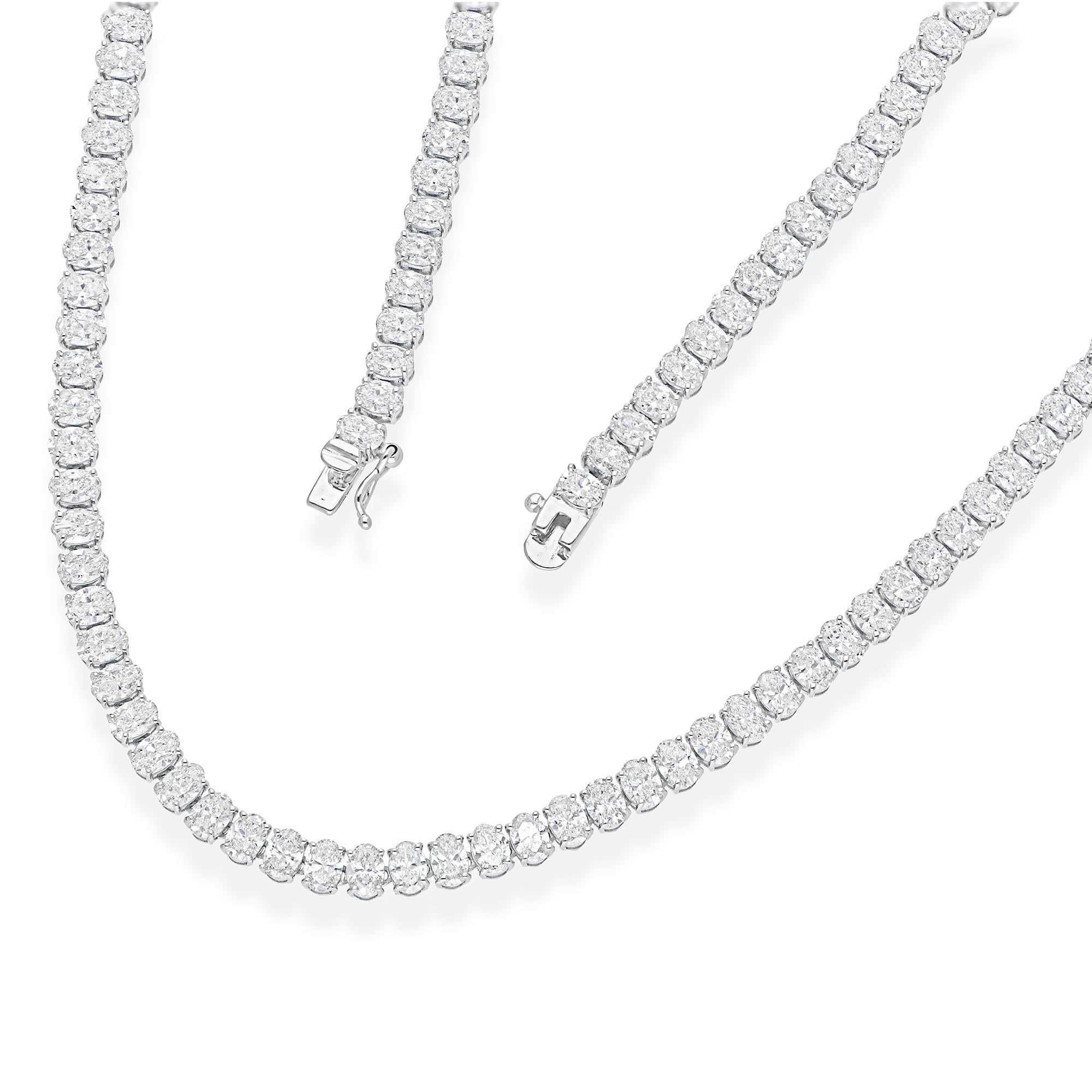 Cast from 18-karat gold, these exquisite necklace is handset with 17.40 carats of sparkling diamonds.

FOLLOW SPECTRUM JEWELS storefront to view the latest collection & exclusive pieces. Spectrum Jewels is proudly rated as a Top Seller on 1stdibs