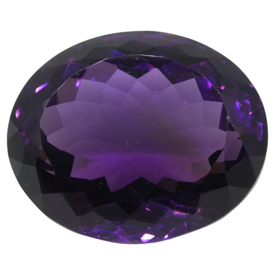 17.41 ct Oval Amethyst For Sale