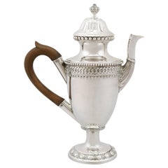 1743 Antique German Silver Coffee Pot