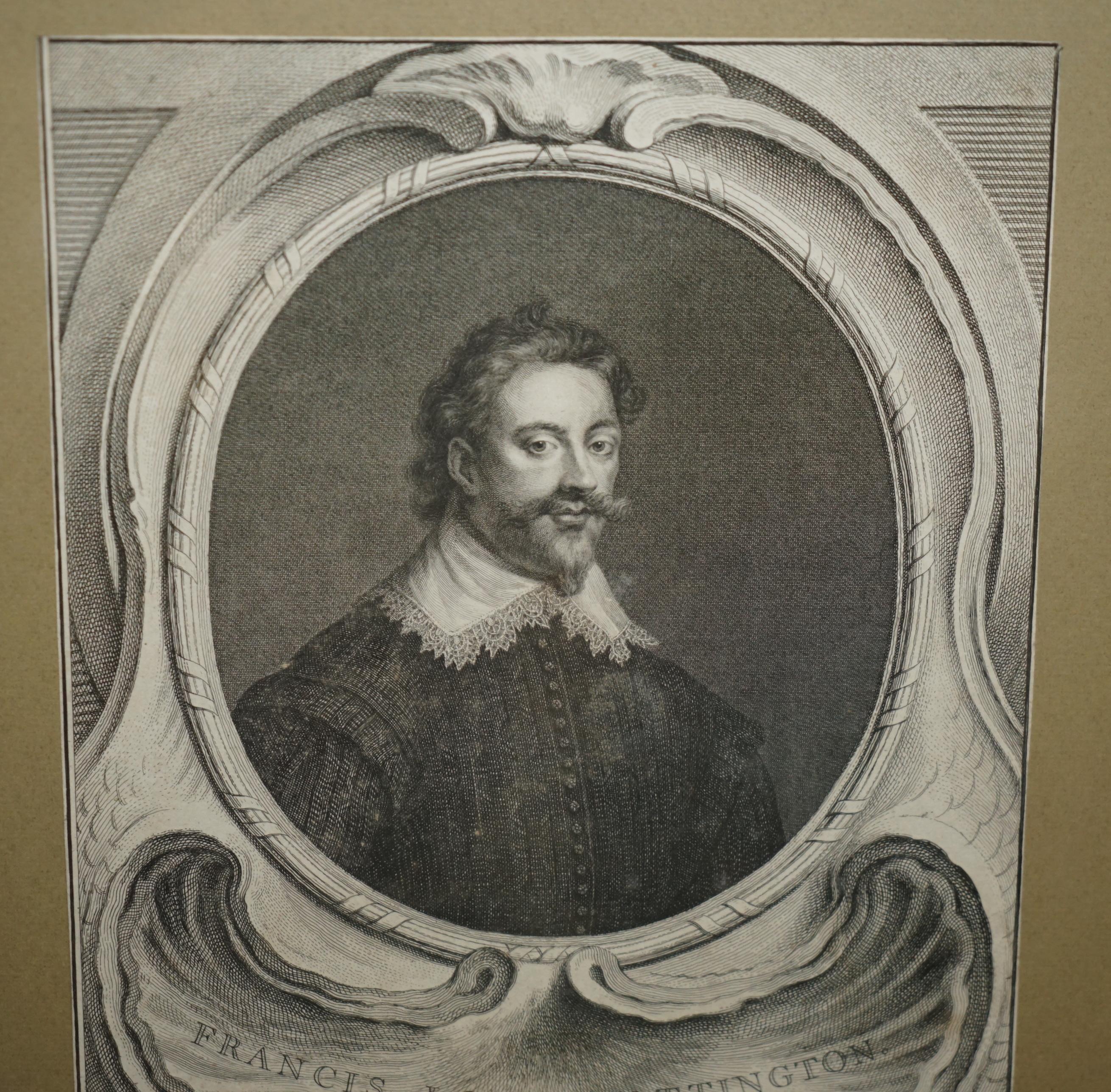 Paper 1743 SET OF 5 HEADS OF ILLUSTRIOUS PERSONS OF GREAT BRiTAIN JACOBUS HOUBRAKEN For Sale