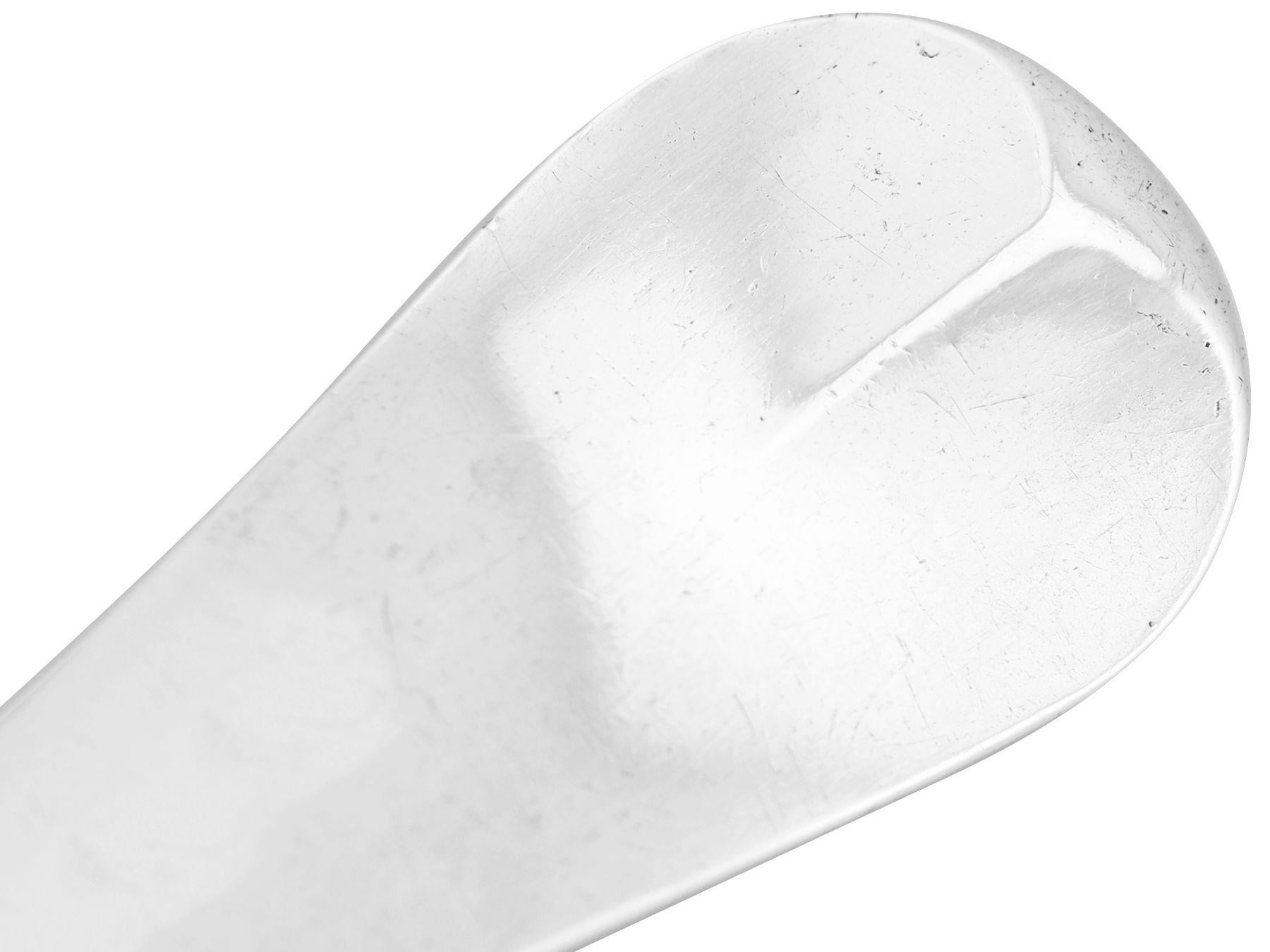 George II 1744, Antique Sterling Silver Hash Spoon by James Wilks For Sale
