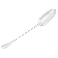 1744, Cuchara Hash antigua de plata de ley de James Wilks