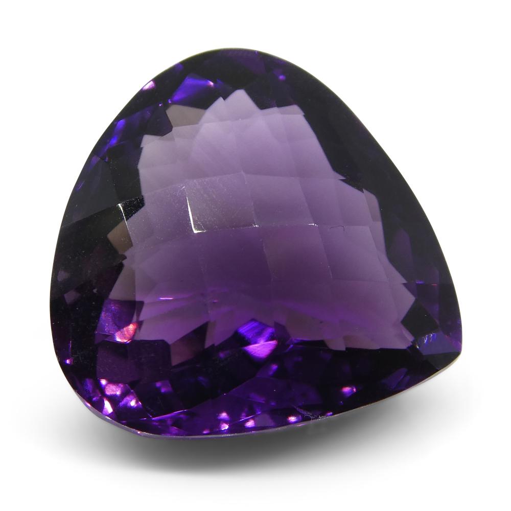 17.44 ct Pear Checkerboard Amethyst In New Condition For Sale In Toronto, Ontario