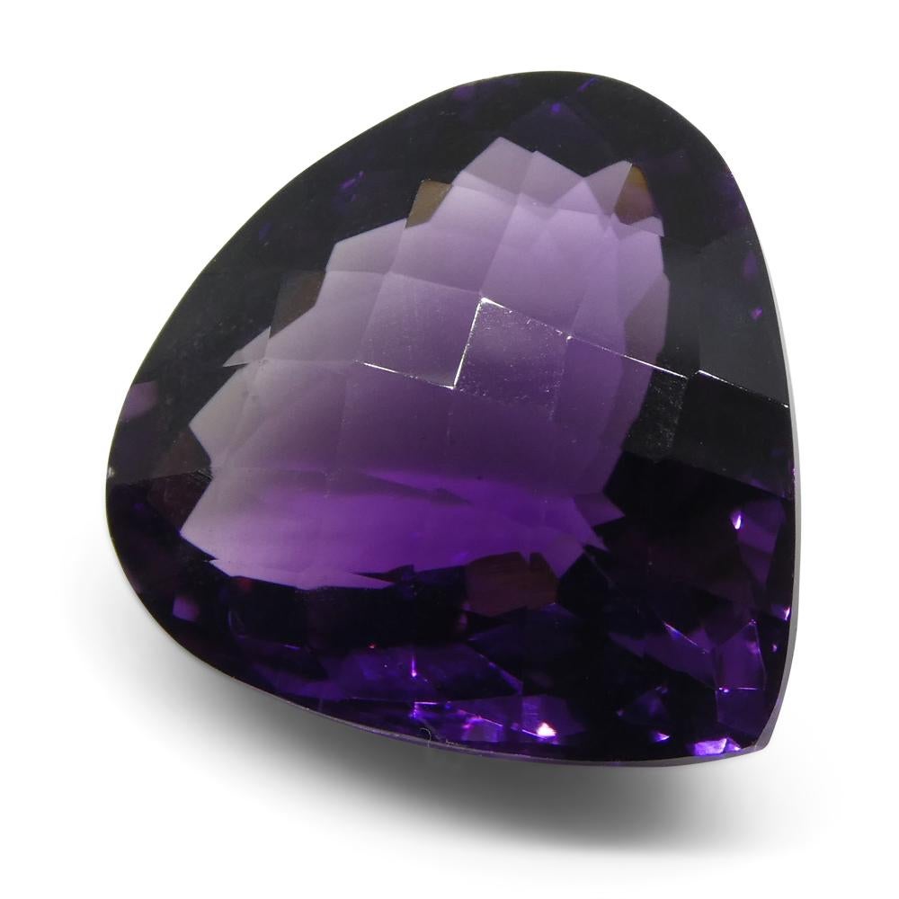 17.44 ct Pear Checkerboard Amethyst For Sale 1