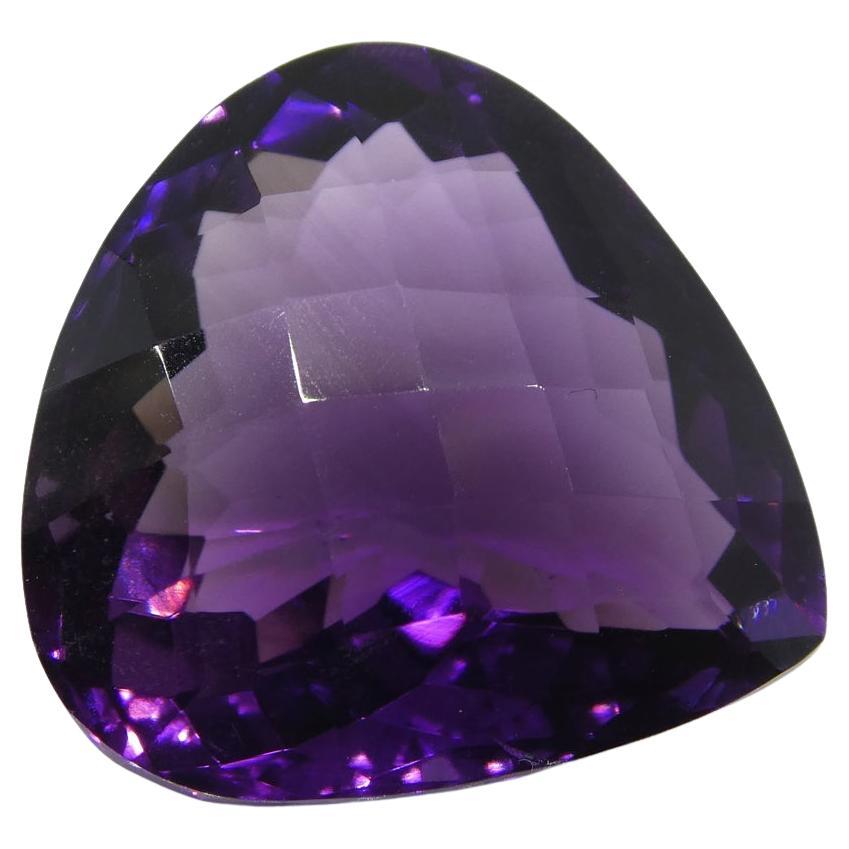 17.44 ct Pear Checkerboard Amethyst For Sale