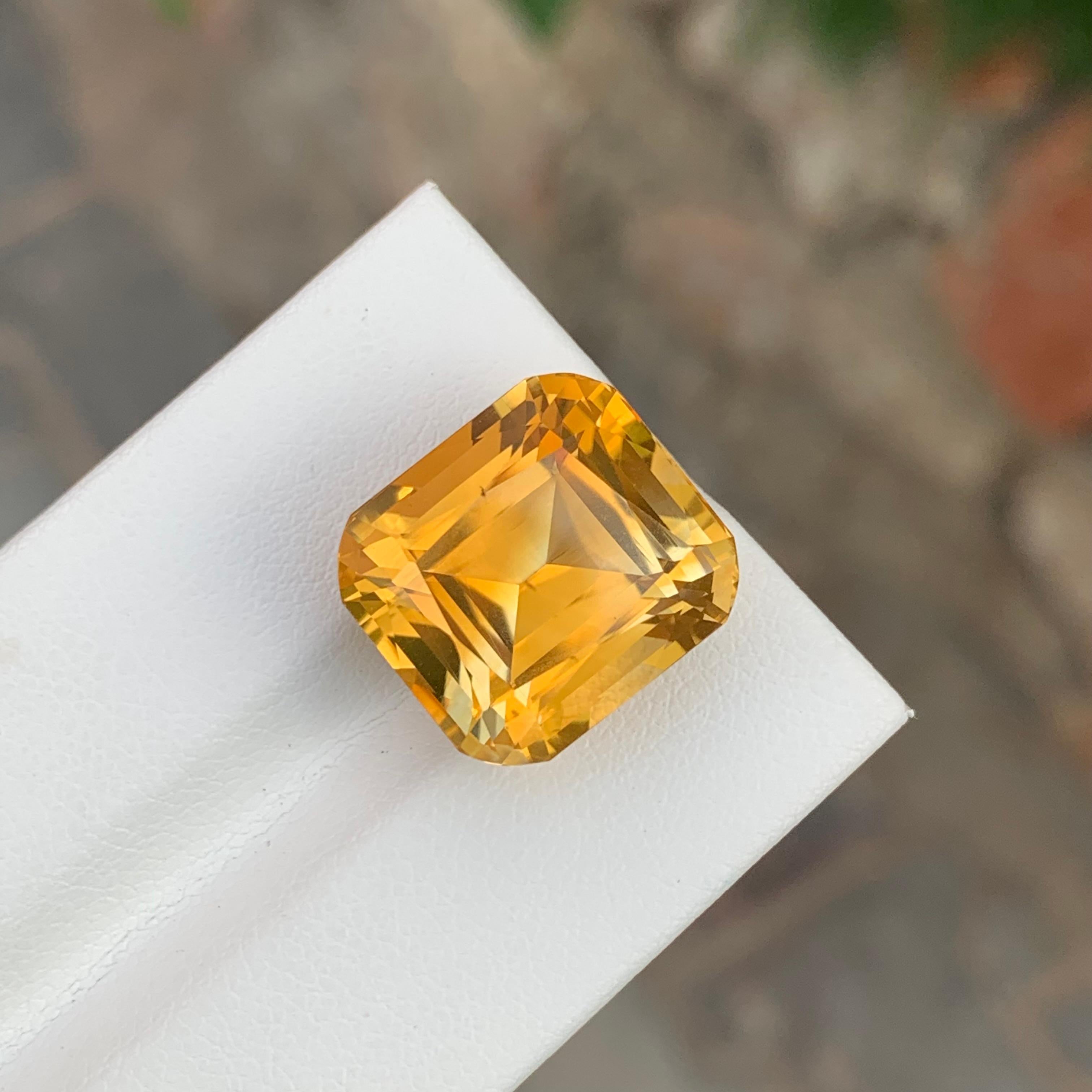 Loose Citrine
Weight: 17.45 Carats
Dimension: 15.3 x 13.9 x 11.9 Mm
Origin: Brazil
Treatment: Non
Certficate: On Demand
Shape: Cushion 


Citrine, a radiant and versatile gemstone, enchants with its warm, golden hues and remarkable properties. A