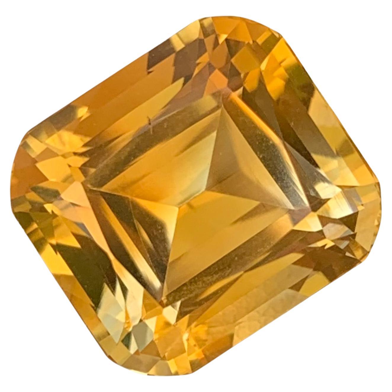 17.45 Carat Natural Loose Yellow Citrine Big Cushion Shape Gem For Necklace