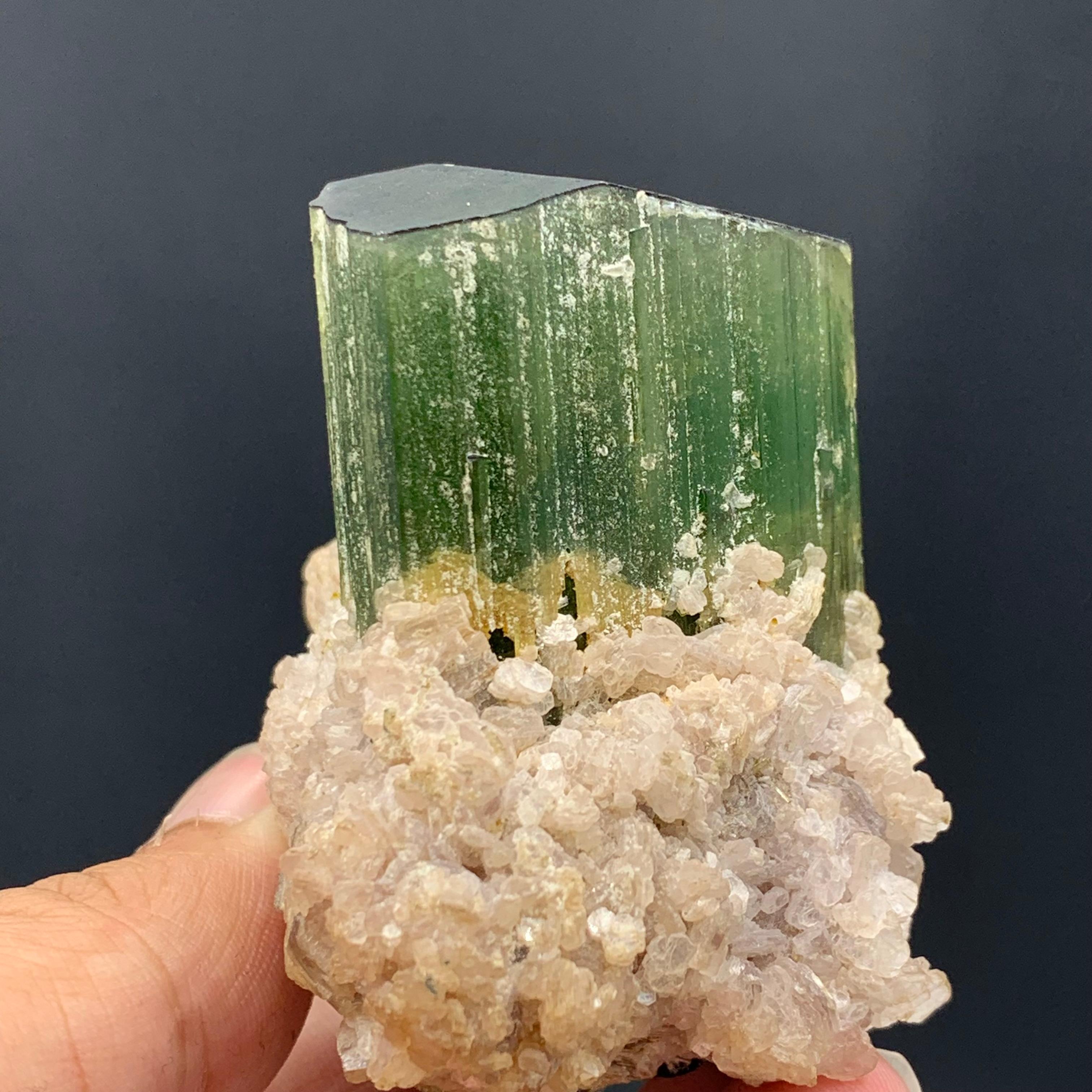 174.58 Gram Incredible Green Tourmaline Specimen From Paprok, Afghanistan  For Sale 2