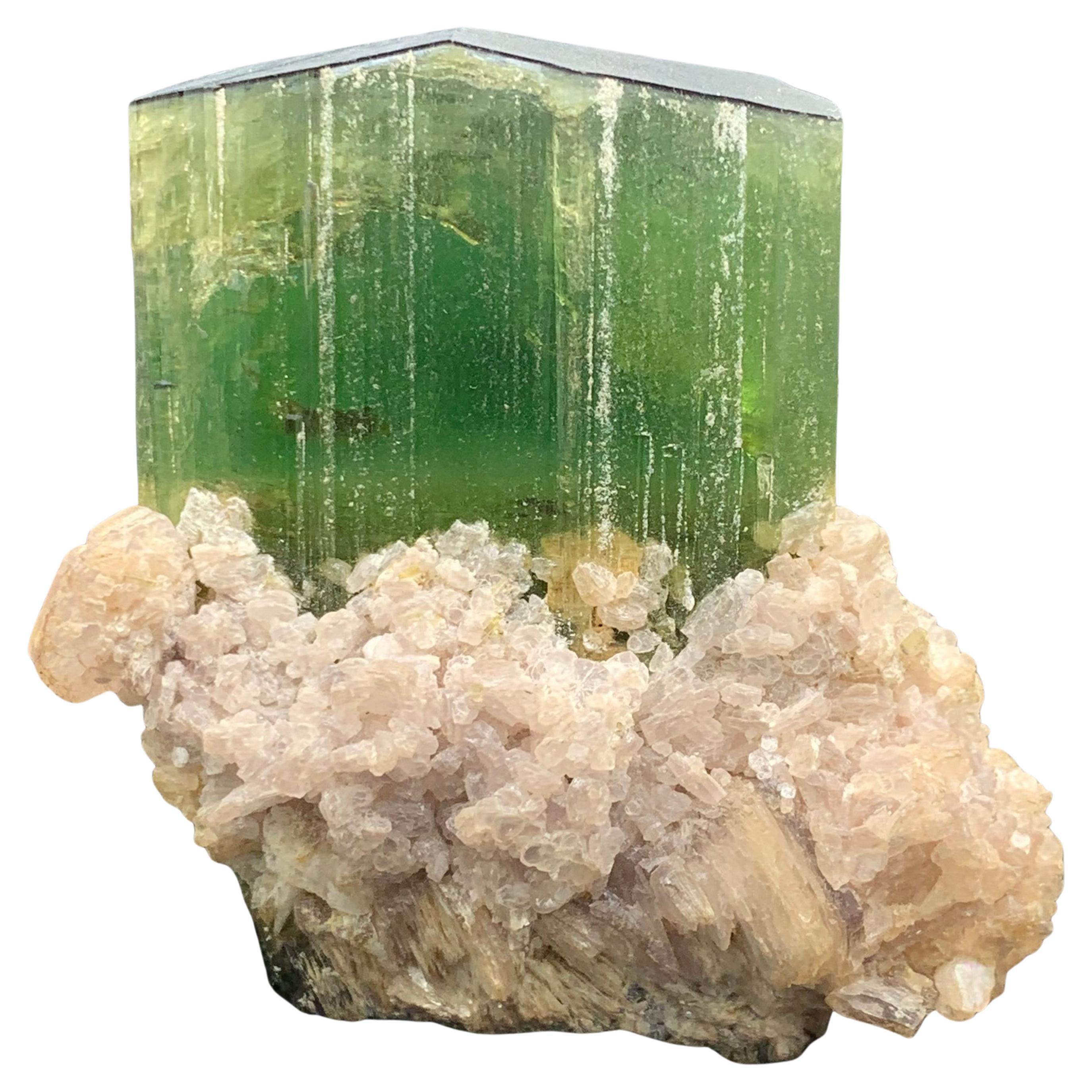 174.58 Gram Incredible Green Tourmaline Specimen From Paprok, Afghanistan 