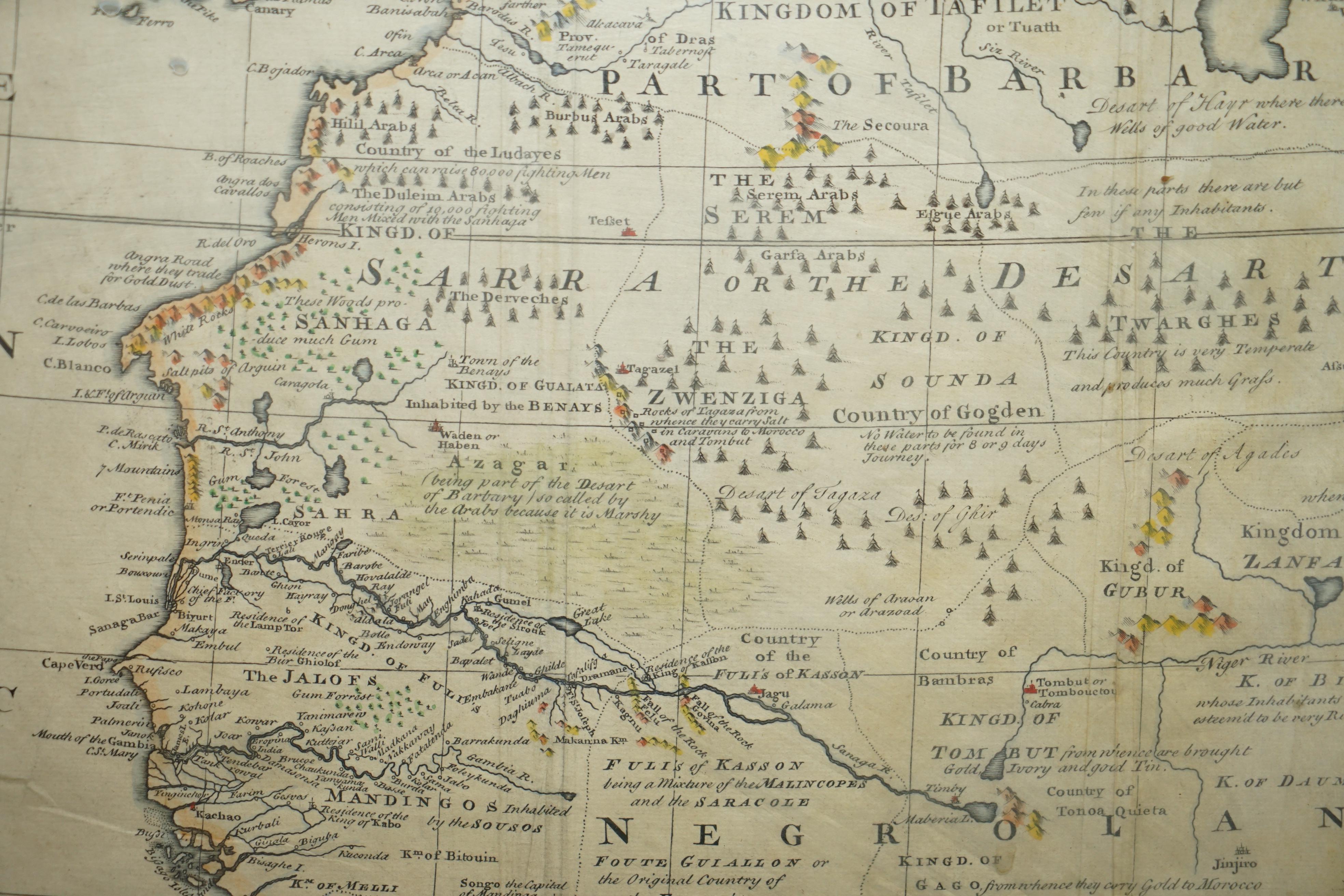 Oak 1747 British Map Showing the Kingdom of Judah on the West Coast of Africa