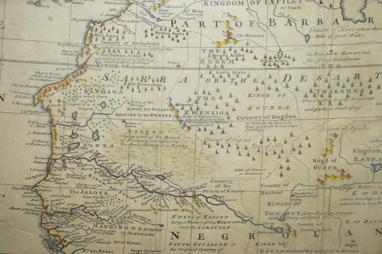 1747 British Map Showing the Kingdom of Judah on the West Coast of
