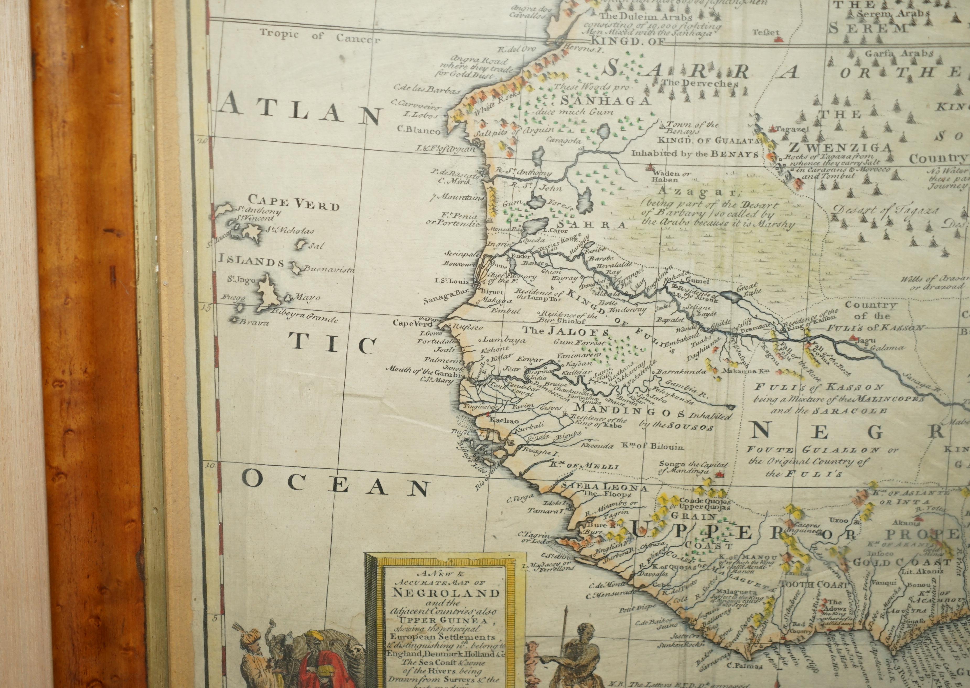 English 1747 British Map Showing the Kingdom of Judah on the West Coast of Africa