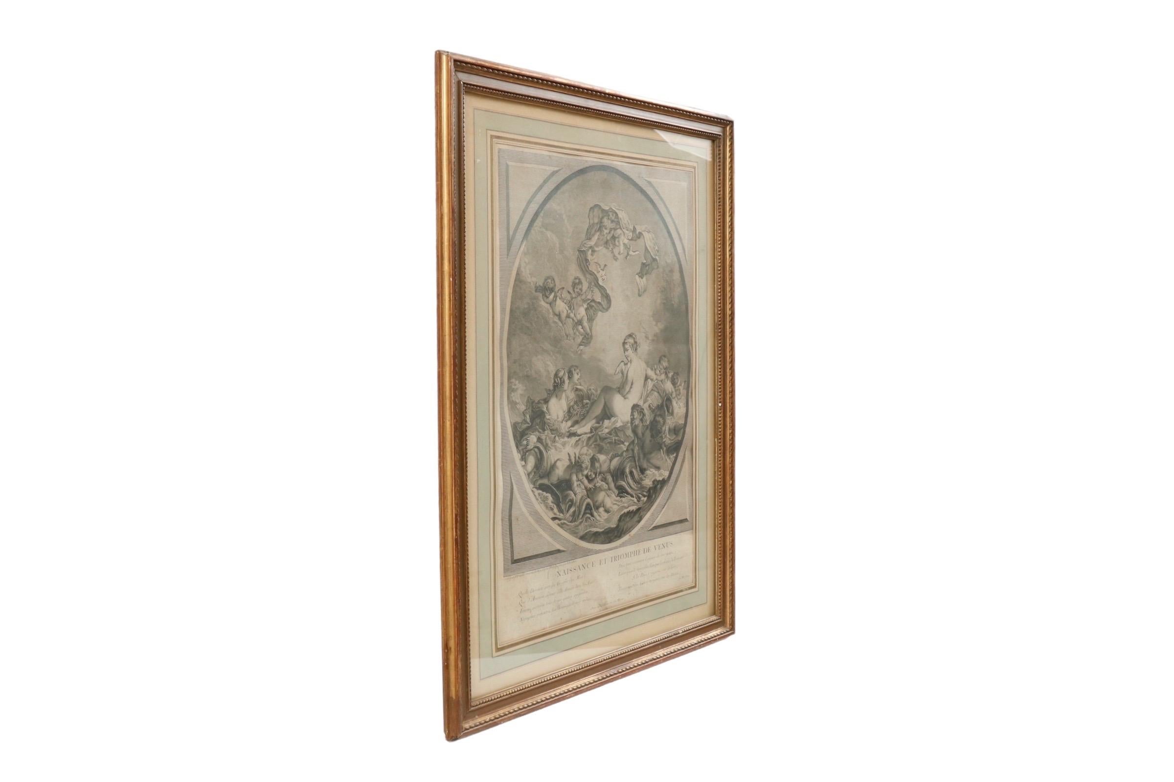 Incisione del 1747 di Jean Daulle (1703-1763), incisore del re, firmata in basso a sinistra, sopra il titolo del dipinto 