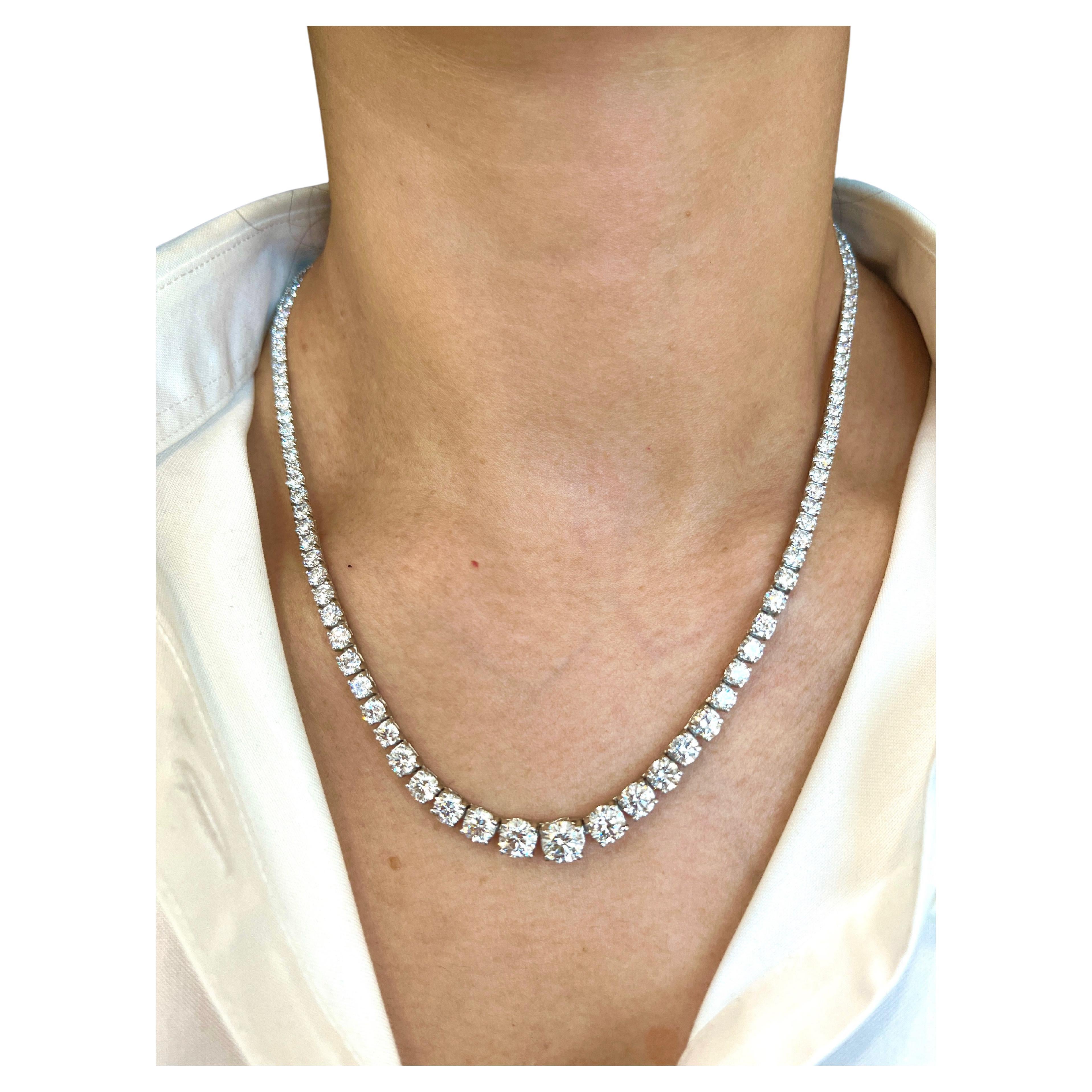 17.48 ct Riviera Graduated Diamond Necklace