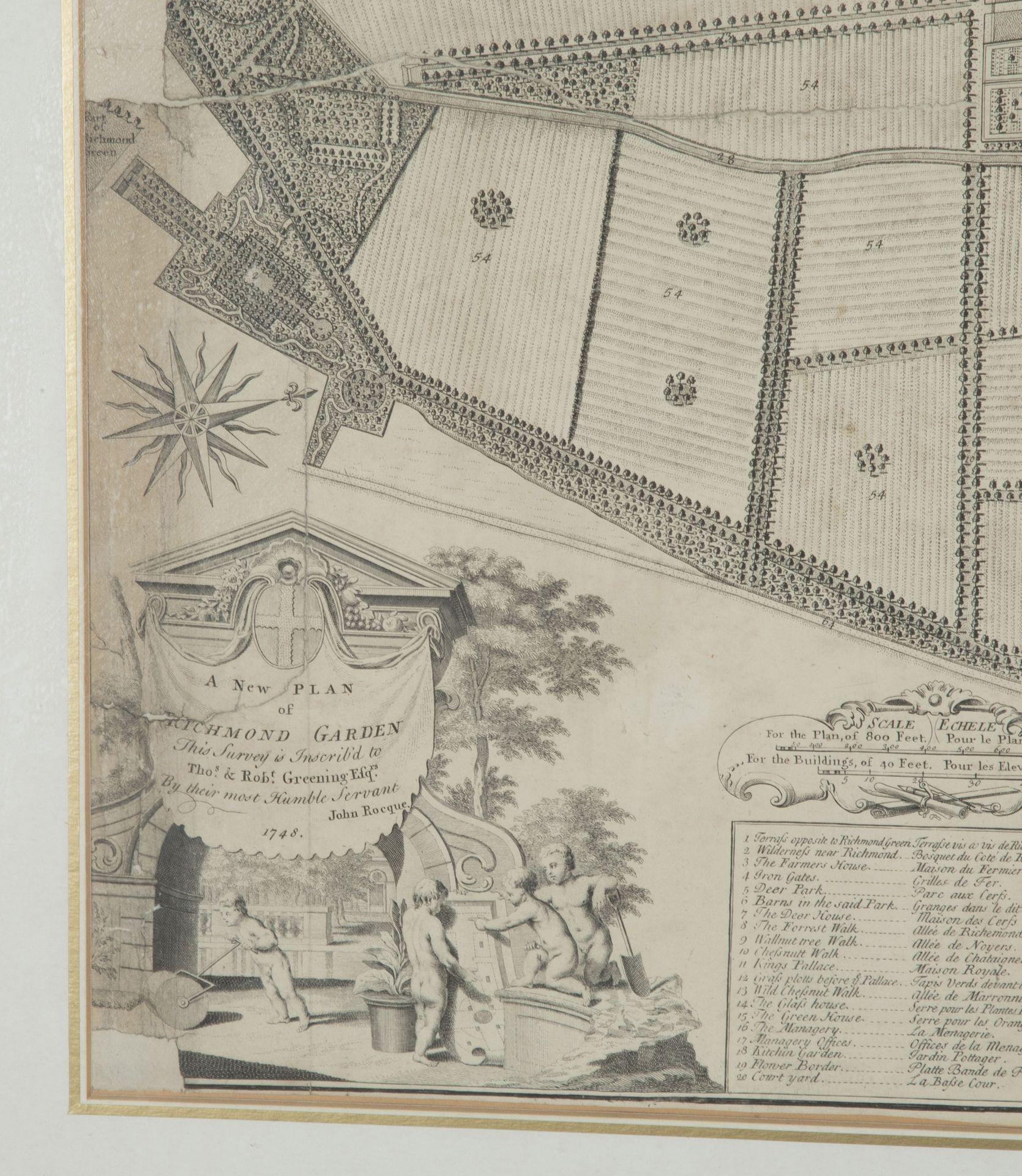1748 Map of Richmond Upon Thames by John Roque in vendita 5