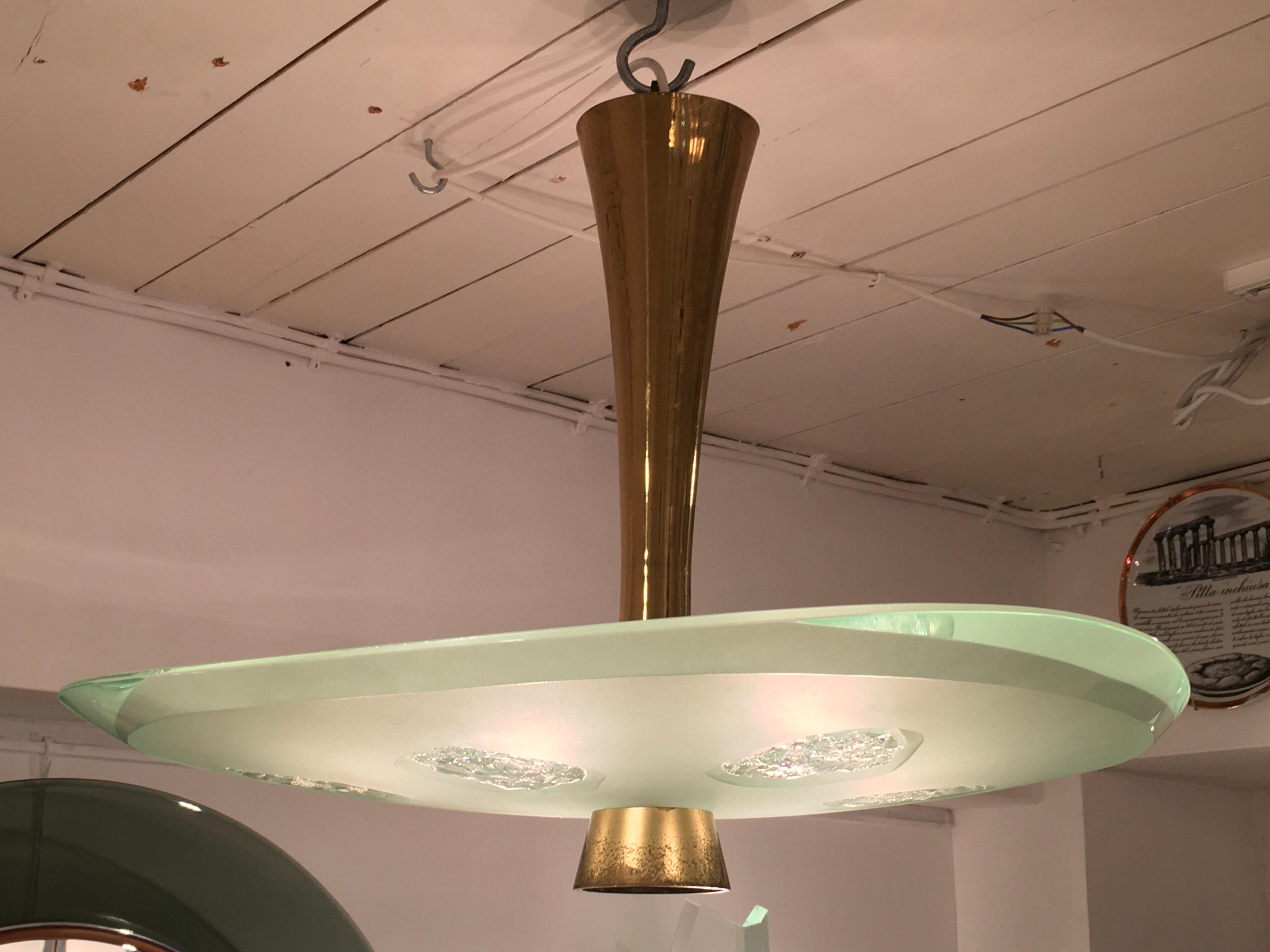 '1748' Model Ceiling Light by Max Ingrand and Dubé for Fontana Arte, Italy, 1957 For Sale 1