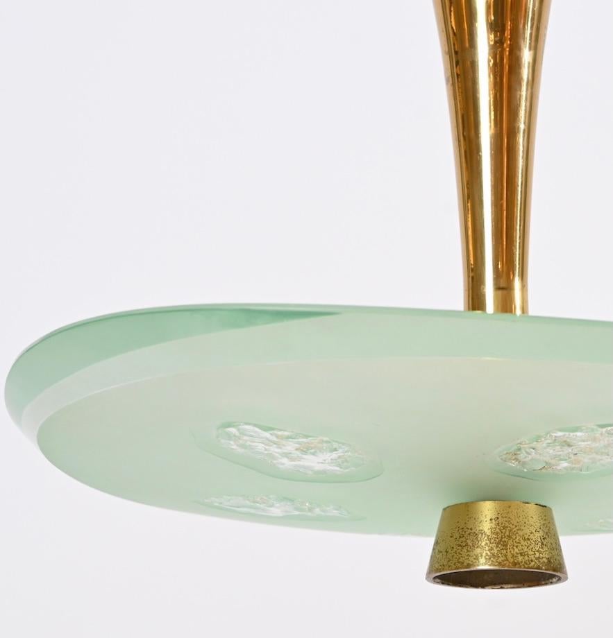 Mid-Century Modern '1748' Model Ceiling Light by Max Ingrand and Dubé for Fontana Arte, Italy, 1957 For Sale