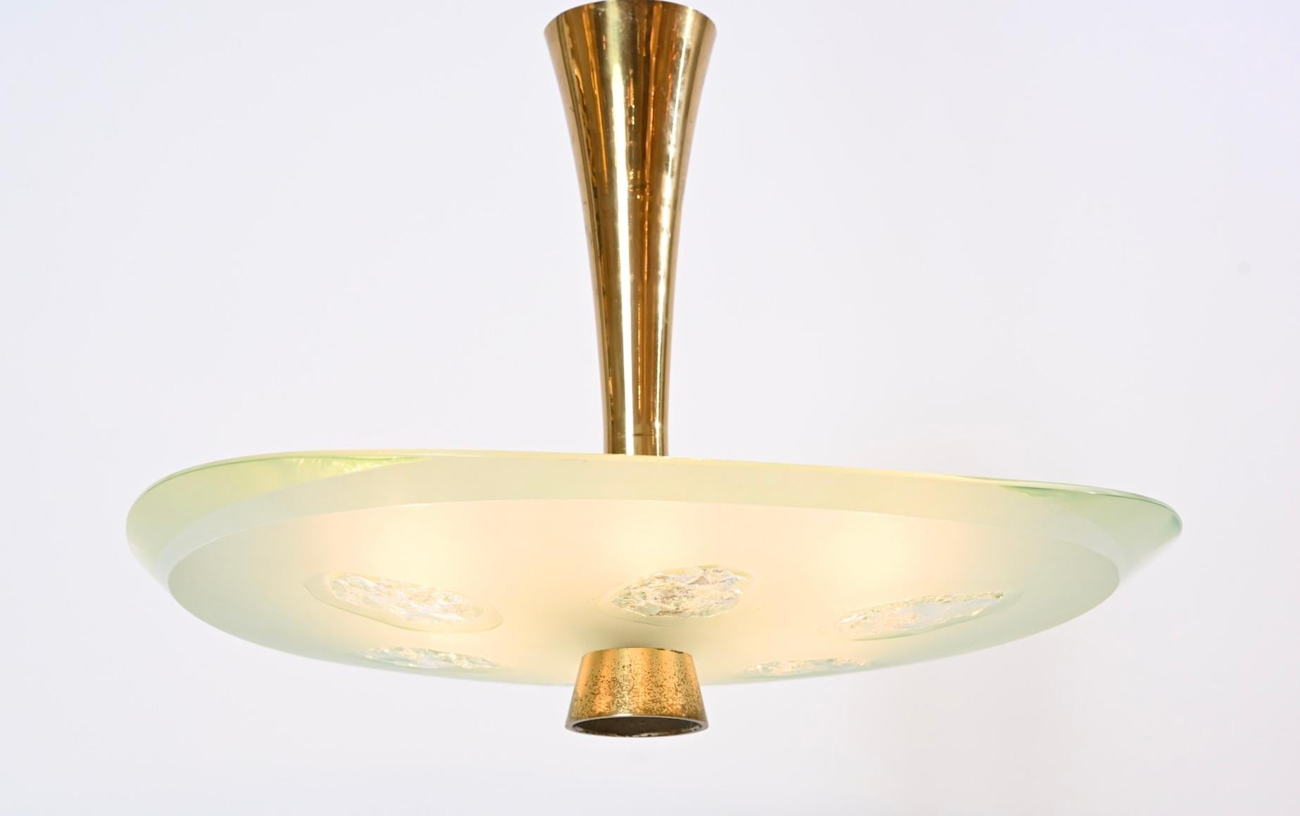 Italian '1748' Model Ceiling Light by Max Ingrand and Dubé for Fontana Arte, Italy, 1957 For Sale