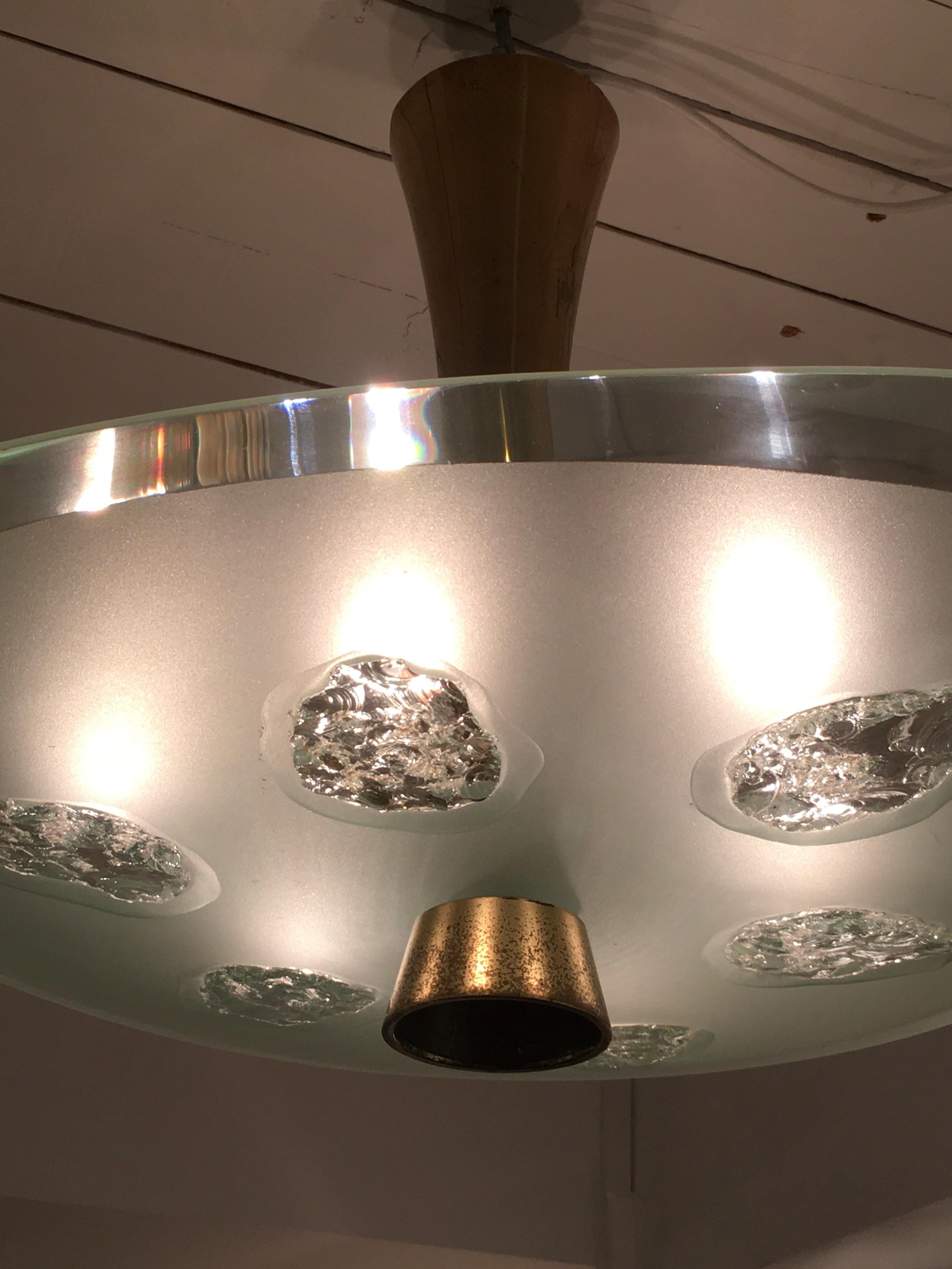 '1748' Model Ceiling Light by Max Ingrand and Dubé for Fontana Arte, Italy, 1957 For Sale 4