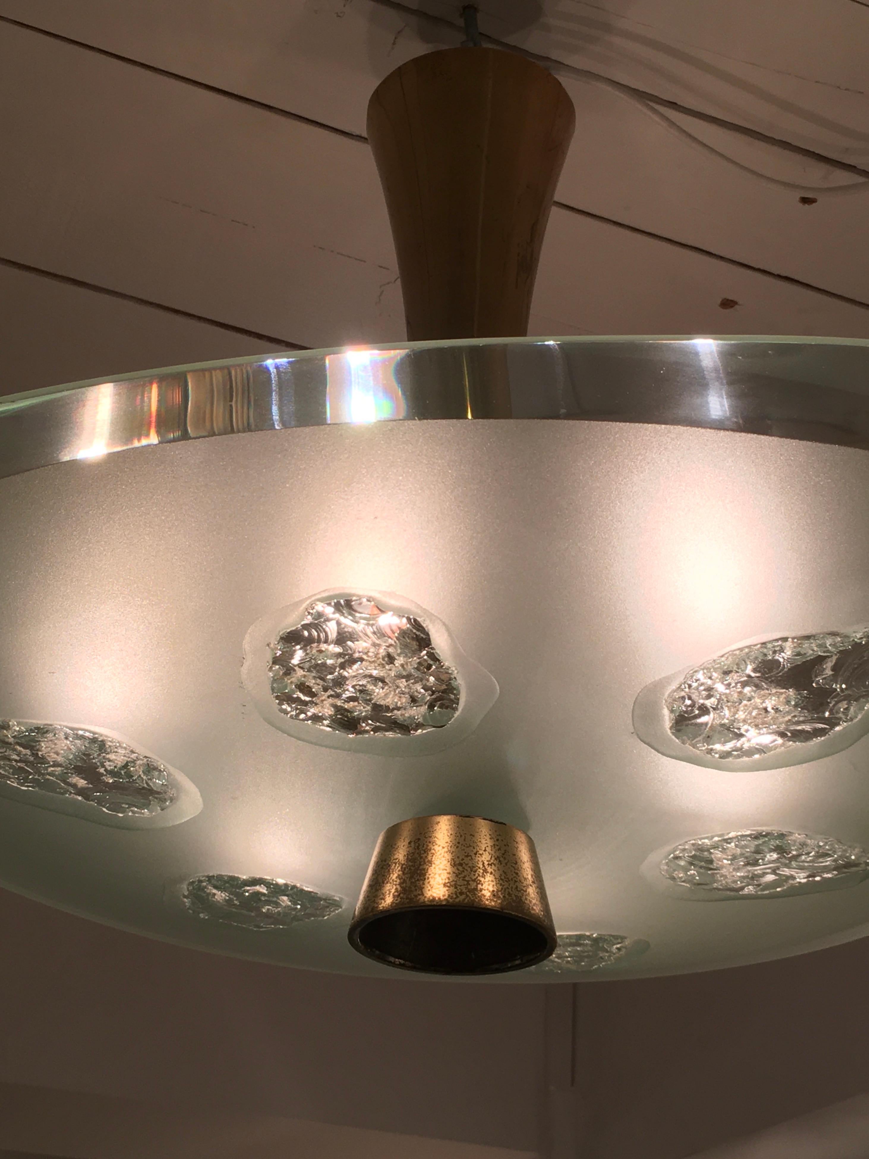'1748' Model Ceiling Light by Max Ingrand and Dubé for Fontana Arte, Italy, 1957 For Sale 7