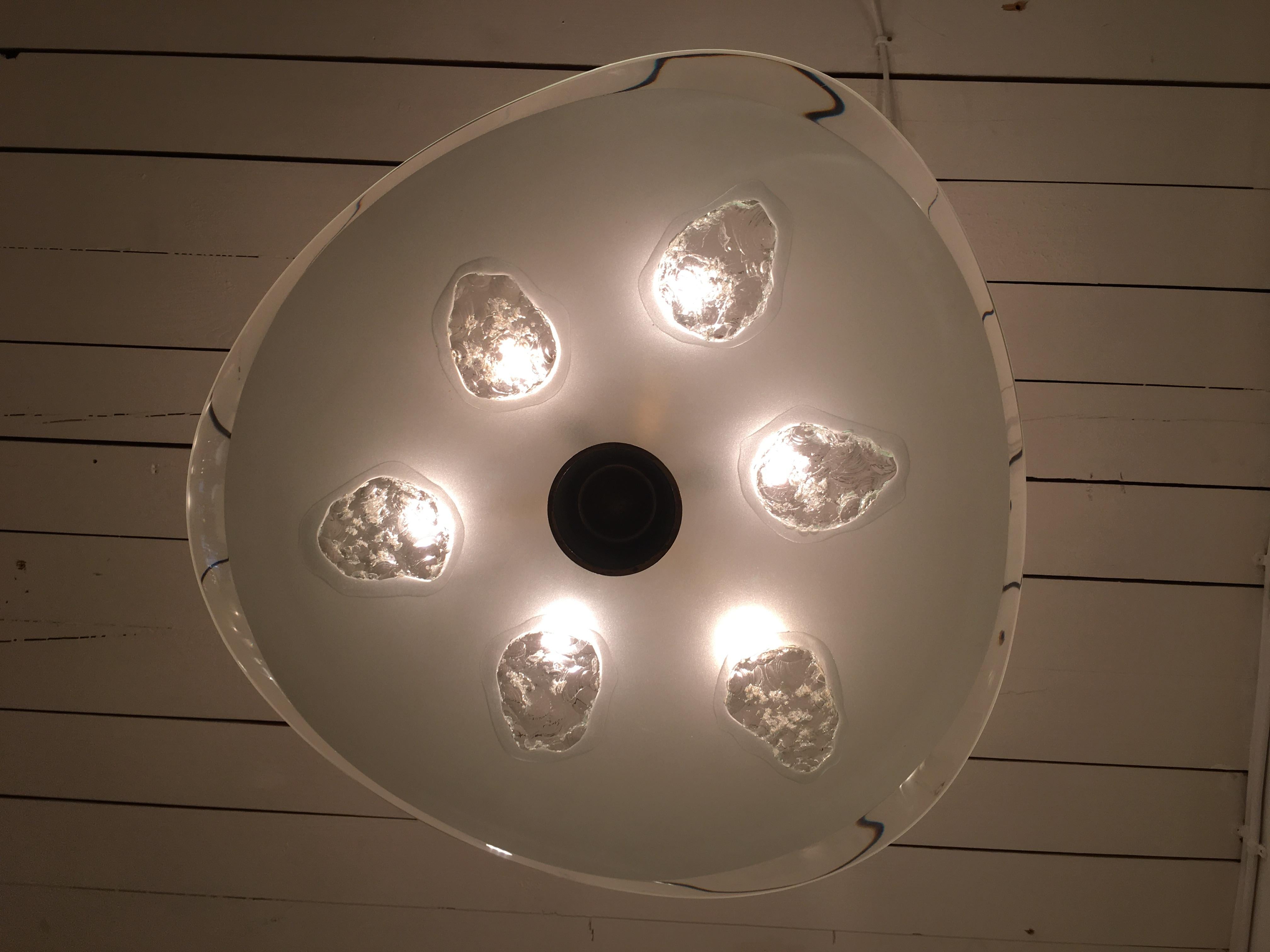 '1748' Model Ceiling Light by Max Ingrand and Dubé for Fontana Arte, Italy, 1957 For Sale 8