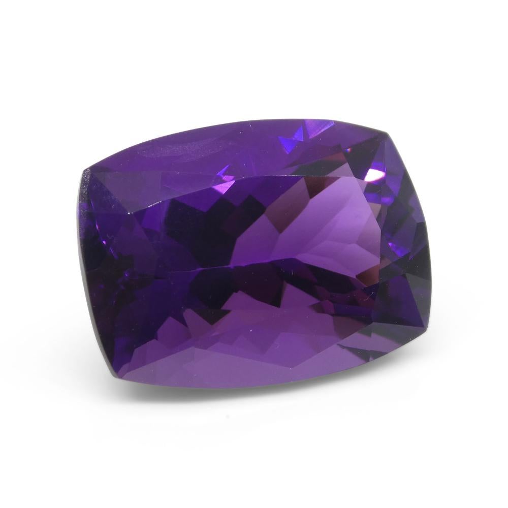 17.4ct Cushion Purple Amethyst from Uruguay In New Condition For Sale In Toronto, Ontario