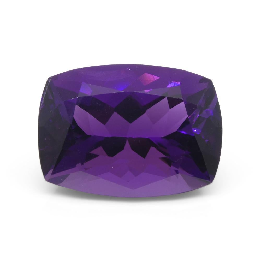 Women's or Men's 17.4ct Cushion Purple Amethyst from Uruguay For Sale