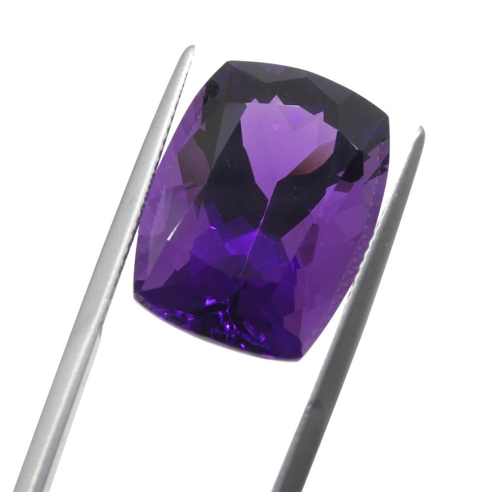 17.4ct Cushion Purple Amethyst from Uruguay For Sale 2
