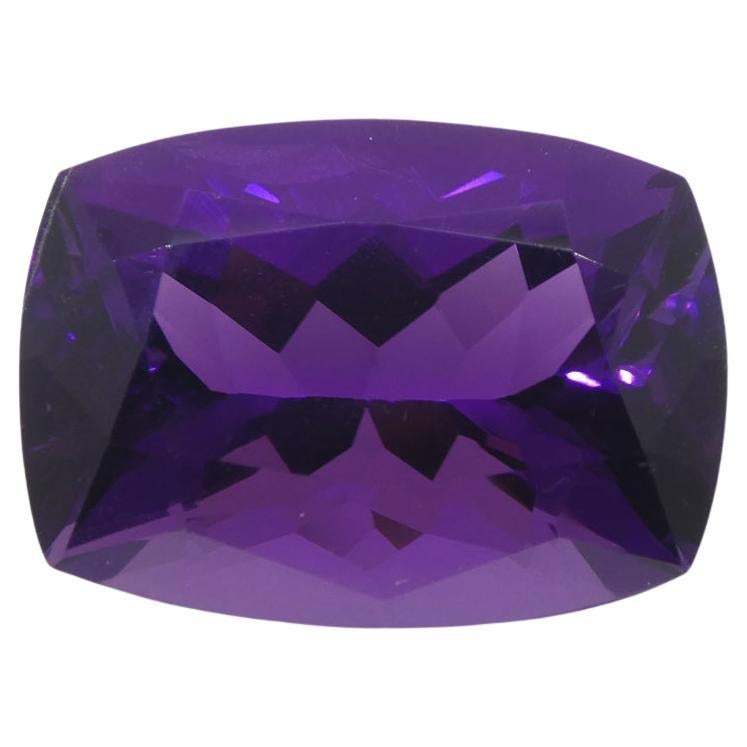 17.4ct Cushion Purple Amethyst from Uruguay For Sale