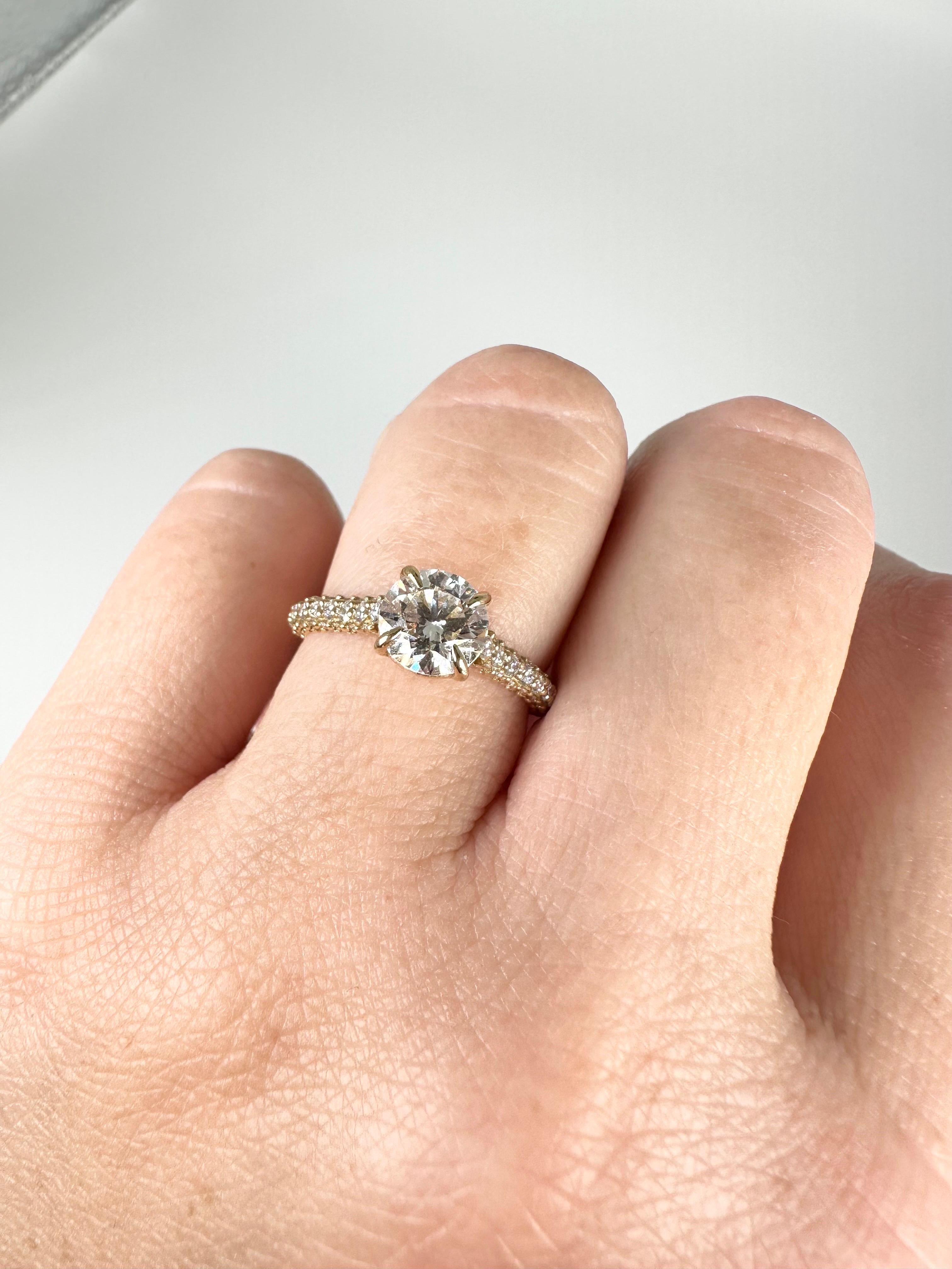 Men's 1.74 Carat Diamond Engagement Ring GIA Certified 18 Karat Yellow Gold Ring For Sale