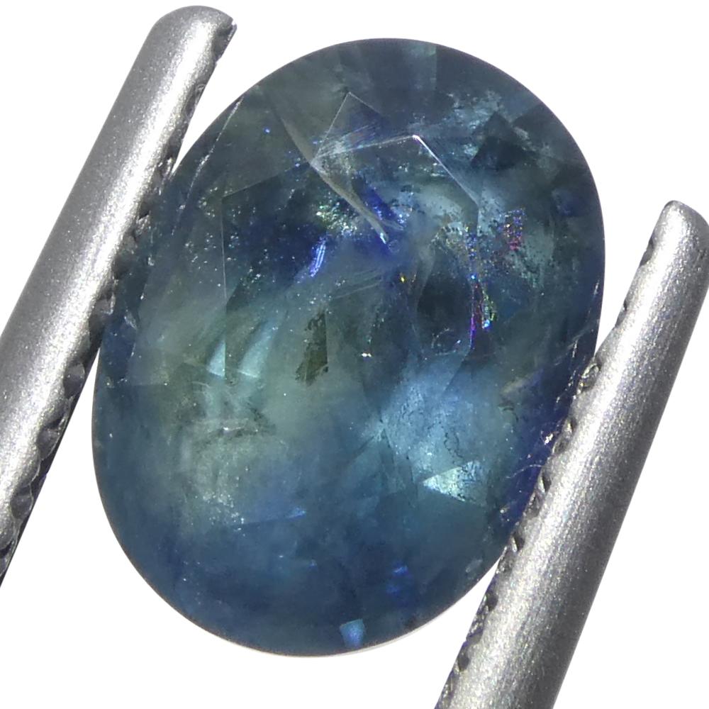 1,74ct Ovaler Blauer Saphir aus Ostafrika für Damen oder Herren im Angebot