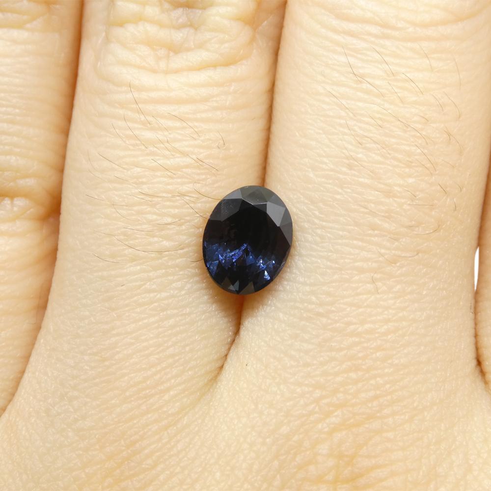 1.74 Karat ovaler blauer Spinell aus Birma im Angebot 8