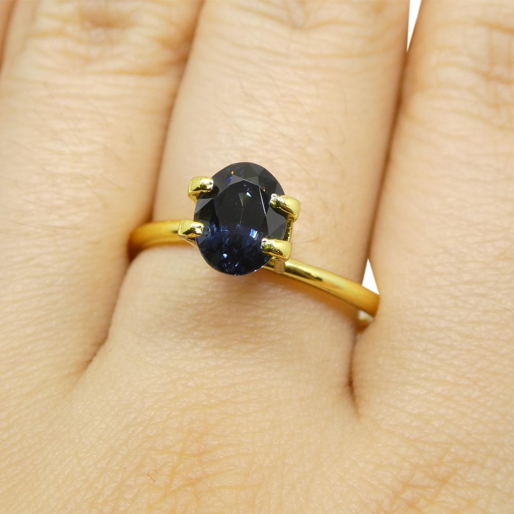 1.74 Karat ovaler blauer Spinell aus Birma im Angebot 9
