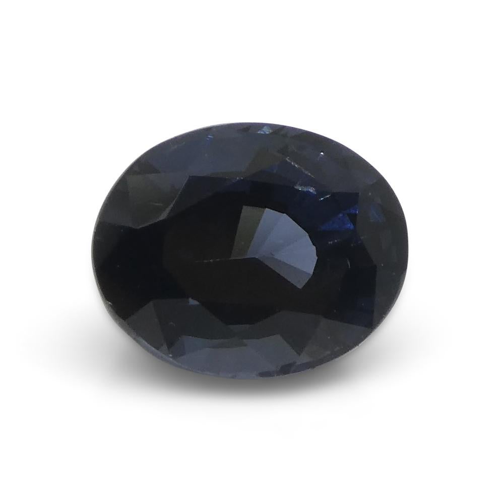 1.74 Karat ovaler blauer Spinell aus Birma im Angebot 1