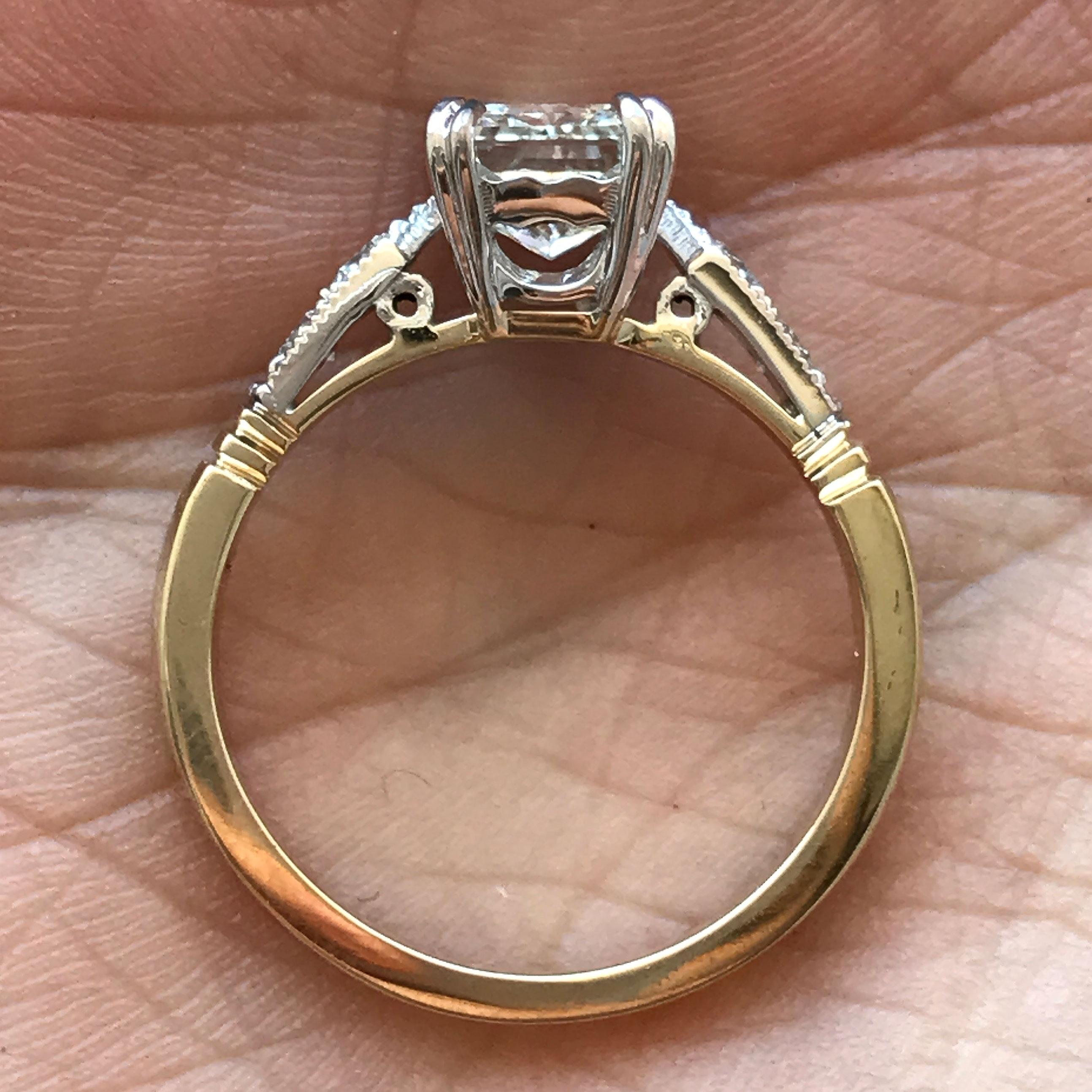 Round Cut 1.75 Carat Approximate Radiant Diamond with Milgrain, Ben Dannie For Sale
