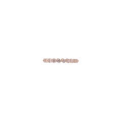 1.75 Carat Clear Diamond Band Ring in 18k Rose Gold