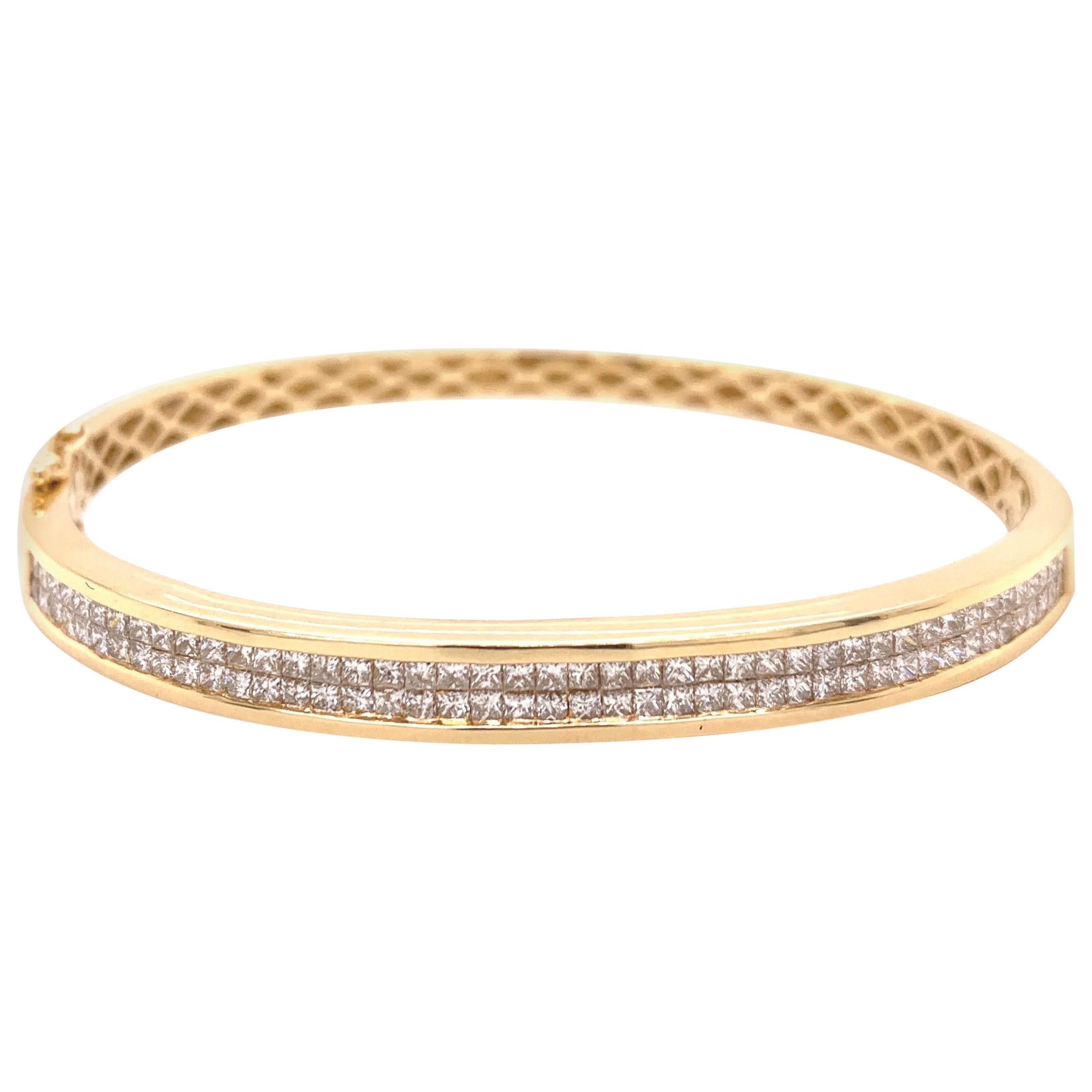 Bracelet jonc avec diamants de 1,75 carat